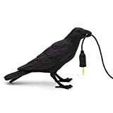 Seletti Bird Lamp Waiting lampada da tavolo corvo nero
