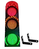 Semaforo LED Industriale Verde-Giallo-Rosso,Commutazione Automatica 0-99s Semaforo Spie Ø200mm Lampada da Parete Spia (Color : 220V)