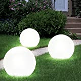 Set di 3 sfere di luci solari da giardino LED decorazione da giardino sfera solare per luce esterna plug-in 20 ...