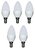 Set di 5 lampadine a LED a risparmio energetico E14, 5 x 3 Watt, 250 lumen, luce bianca calda, 3000 ...