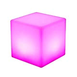 Sgabello a cubo luminoso a LED con sedile quadrato, a forma di cubo, a risparmio energetico, 16 opzioni di colore, ...