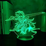sgvag Anime 3D Illusion Lamp Lampada Razor Figura Luce Notturna a LED 3DCarattere Playroom Decorazione Camera da Letto Decorazione per ...