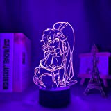 sgvag Anime Lampada 3D Yoko Littner Figura Luce Notturna a LED 3Dfor Kids for Decor Nightlight Room Room USB Regalo ...