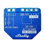 Shelly PLUS 1 Dispositivo Bluetooth e Wi-Fi per Automazione Domestica di Luci, Porta del Garage, Sistema di Irrigazione, Condizionatori, Integrazione ...
