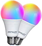 SIGMALED LIGHTING 2 LAMPADINE SMART LED, Attacco E27, Lampadina WIFI A60, 9W, 810 LM (=60W), Dimmerabile, RGB, Bianco (CCT 2700K ...