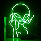 SIGNSHIP Luci al neon aliene fumatori per la decorazione della parete, insegne al neon a LED USB Romanzo insegne al ...
