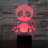 Simpatico Cartone Animato Panda Design Led Lampada Da Notte In Acrilico Multi Colori Cambia Regalo Dolce Per Bambini Hallween Back ...