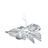 Slamp - Lampada a sospensione New Etoile realizzata a mano in Italia, design moderno, colore: Bianco trasparente, Plastica, Durchmesser 90 ...