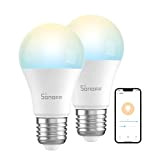 Sonoff B02-BL-A60 Lampadine Inteligente WiFi Bluetooth Smart Dual Colour Heating and Cooling Lamp, 9W 60W Equivalente, 2700K - 6500K, telecomando ...