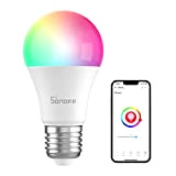 SONOFF B05-BL-A60 Lampadine Inteligente WiFi Bluetooth Smart RGB Bulb 9W 60W Equivalente, 2700K-6500K temperatura di colore regolabile, telecomando APP, funziona ...