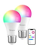 Sonoff B05-BL-A60 Lampadine Inteligente WiFi Bluetooth Smart RGB Bulb 9W 60W Equivalente, 2700K-6500K temperatura di colore regolabile, telecomando APP, funziona ...