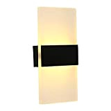 Splink Lampada da parete a LED 6W Applique ideale per Camera da Letto, Soggiorno, Scale e Saloni Bianco Caldo