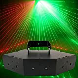 Stage Lighting Projector Disco Party Lights 6-Hole Disco Flash RGB Stage Projection Lamp for Party Birthday Wedding Gift zhanm7.13