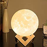 Stampa 3D Lampada Luna - 15cm modello lunare ricaricabile Luna lampada