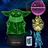 Star Wars Regalo 3D lampada,Luce Notturna Giocattolo With Four Pattern and 7 Color Change Decor Lamp - Regali perfetti per ...