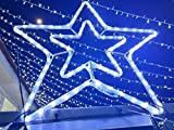 Stella Luminosa di Natale Grande da appendere con tubo luminoso 8 Giochi Luminosi 90 Luci LED per decorazioni Natalizie casa ...