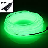StickersLab - Stripe LED luminosa El Wire flessibile per decorazione vestiti e accessori party (Fluo Green)