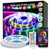Striscia LED 30 Metri, Bluetooth RGB Smart Strisce LED 30M con Telecomando, App Controllato, Cambia Colore con la Musica, Luci ...