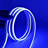 Striscia LED al neon, 5 m, 12 V, blu, impermeabile, in silicone, 2835, 120 LED, flessibile, per la casa, il ...