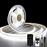 Striscia LED COB 6000K bianco luce diurna, set di strisce LED COB dimmerabili 5 m, 480 LED / M, alimentazione ...