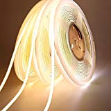 Striscia LED flessibile FCOB da 24 V, 5 mm, 5 m, 384 LED, luce bianca calda, dimmerabile, dimmerabile, 3000 K, ...