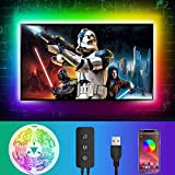 Striscia LED TV 4M ,USB Luci LED TV Retroilluminazione ,RGB LED Striscia con Controllo APP,Sincronizzazione Musica LED Strisce Cambia colore, ...