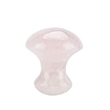 Strumento di massaggio raschiante Gua Sha, pietra da massaggio di pregevole fattura a forma di fungo Cristallo di quarzo rosa ...