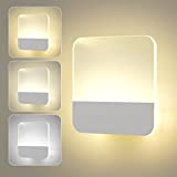STYLESKY Applique da Parete Interno con 3 Temperature di Colore, Lampada a Muro a LED Moderne in Acrilico da 6W ...