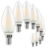 SunSeed 10x Lampadina E14 Filamento LED Satinata 4W Candela C35 430 Lm Luce Naturale 4000K