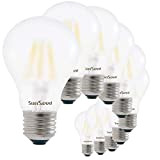 SunSeed 10x Lampadina E27 Filamento LED Satinata 9W Goccia A60 1000 Lumen Luce Calda 2700K