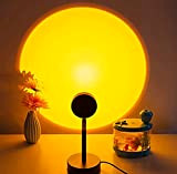 Sunset Lamp,Lampada Proiettore Tramonto, USB lampada a LED con proiezione arcobaleno, Ruotabile di 180°, lampada romantica per camera Trasmissione in ...