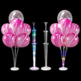 Supporto per palloncini a LED per palloncini, lunghezza 75 cm, per 7 palline, riutilizzabile, trasparente, per matrimoni, feste, Halloween, decorazioni ...