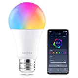SwitchBot Lampadina LED Intelligente E27, WiFi Lampadina Multicolore Dimmerabile, APP e Controllo Vocale, Compatibile con Alexa/Google Home, Modalità Musica e ...