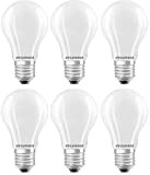 Sylvania GLS - Lampadina LED smerigliata, dimmerabile, E27, 7 W, 806 lumen, bianco caldo 2700 K, confezione da 6