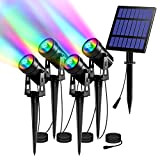T-SUN Luce Solare da Giardino, 4 Pezzi di Illuminazione da Giardino a LED Solare, Spot da Giardino Solare, Lampada Solare ...