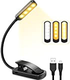 TEAMPD Luce da Lettura, USB Ricaricabile Lampada da Lettura, 9 LEDs 3 Modalità con Clip Luce per Lettura Libri a ...