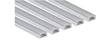 Tecno&Led® -10 METRI 5x2 Profilo Alluminio Piatto CC-32 per strip LED (Lunghezza: 2m - Copertura: Opaca)