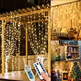 Tenda Luminosa - Luci da Esterno Giardino, 3M 300LED Luci Led Decorative per Natale 8 Modalità Luci Led luminarie da ...