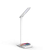 TerraTec ChargeAIR Light Lampada da scrivania a LED, 5 W, dimmerabile, 4 Temperature di Colore, Lampada da Tavolo Pieghevole, 10 ...