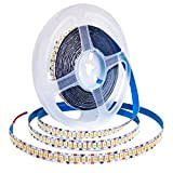 Tesfish Striscia LED, 12V Bianco Caldo 3000K Strisce LED 5M 2835 IP20 240 LEDs/M, Totale 1200 LEDs Nastri LED Super ...