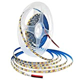 Tesfish Striscia LED 12V, Larghezza 5mm, Strisce LED Bianco Naturale 4000K 5M 2835 IP20 120 LEDs/M, Totale 600 LEDs Nastri ...