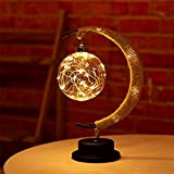 The Enchanted Lunar Lamp - Lampada a LED da appendere, luce notturna con supporto, per feste di casa romantiche, decorazione ...