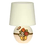 THUN - Lampada da Tavolo Country Grande - Base Ceramica 25,5 x28,5 cm - h con Paralume 42 cm