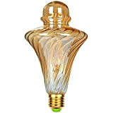TIANFAN Lampadina a LED vintage 4W 2700K bianco caldo cristallo LED 220/240V vite Edison E27 speciale lampadina decorativa (Twist Cone)