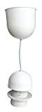 Tibelec 771010 - Montatura in plastica, E27, colore bianco