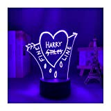 TIDRT Luce Notturna 3D Lampada Harry Styles Regalo per Fan Arredamento Camera da Letto Luce LED Sensore Tattile Lampada da ...