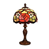 Tiffany Lampada da tavolo, Henley, 8 pollici, in vetro, lampada da comodino, camera da letto, soggiorno, lampada Art Deco Tiffany, ...