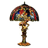 Tiffany Style grande lampada da tavolo, fatto a mano Uva Stained Glass Ombra Camera del lato del letto della luce ...