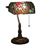 Tiffany Style Grapes Ufficio & Home Art Table Lamp Artigianale Vetrate D'epoca Ombra Desk Lamp Con Tiro Catena Di Finecorsa ...