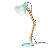 Tomons lampada da lettura design legno classico, lampada da tavolo, lampada regolabile scrivania, con braccio snodato, eye-friendly, la lampada da ...